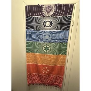 CHAKRA Towel/Tapestry Meditation Yoga Mat Wall Decor Reiki Rug